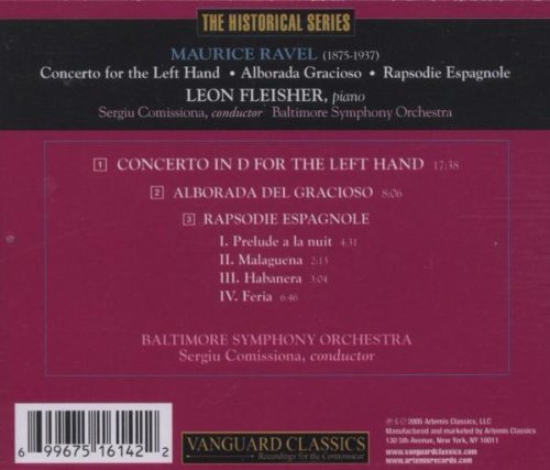 RAVEL: CONCERTO FOR THE LEFT HAND; ALBORADA DEL GRACIOSO - LEON FLEISHER, BALTIMORE SYMPHONY ORCHESTRA