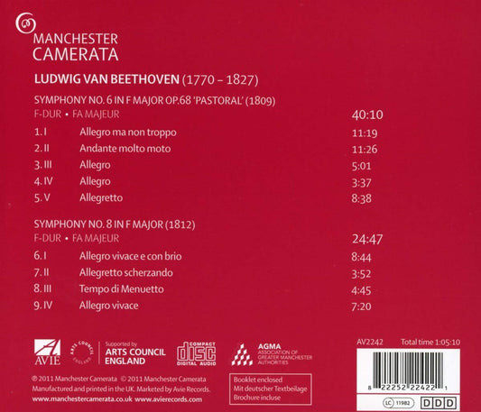 BEETHOVEN: Symphonies Nos. 6 & 8 - Manchester Camerata, Douglas Boyd