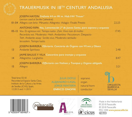 Trauermusik in 18th Century Andalusia (Haydn in Sevilla) - Orquesta Barroca de Sevilla, Onofri