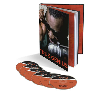 RAY CHARLES: TRUE GENIUS (6 CDS, Hardcover Book)