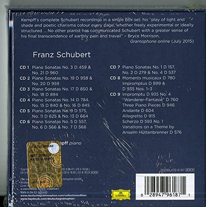 Schubert - Kempff - The Complete Recordings on Deutsche Grammophon (9 CDs)