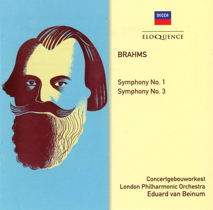 BRAHMS: SYMPHONIES 1 & 3 - VAN BEINUM, CONCERTGEBOUW ORCHESTRA, LONDON PHILHARMONIC