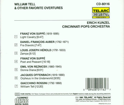 WILLIAM TELL & OTHER FAVORITE OVERTURES - ERICH KUNZEL & CINCINNATI POPS ORCHESTRA