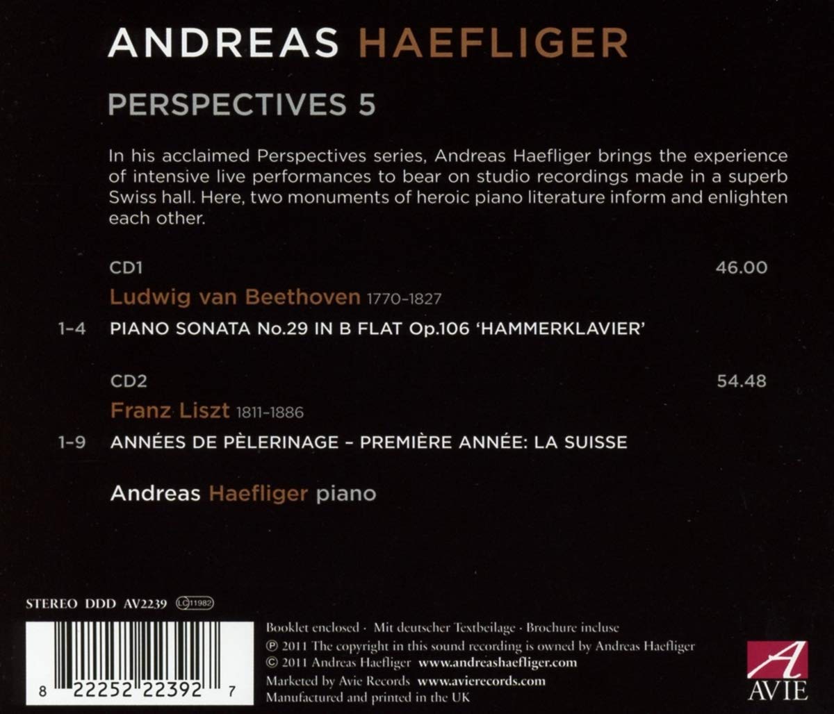 Perspectives 5 (Beethoven, Liszt): Andreas Haefliger (2 CDs)