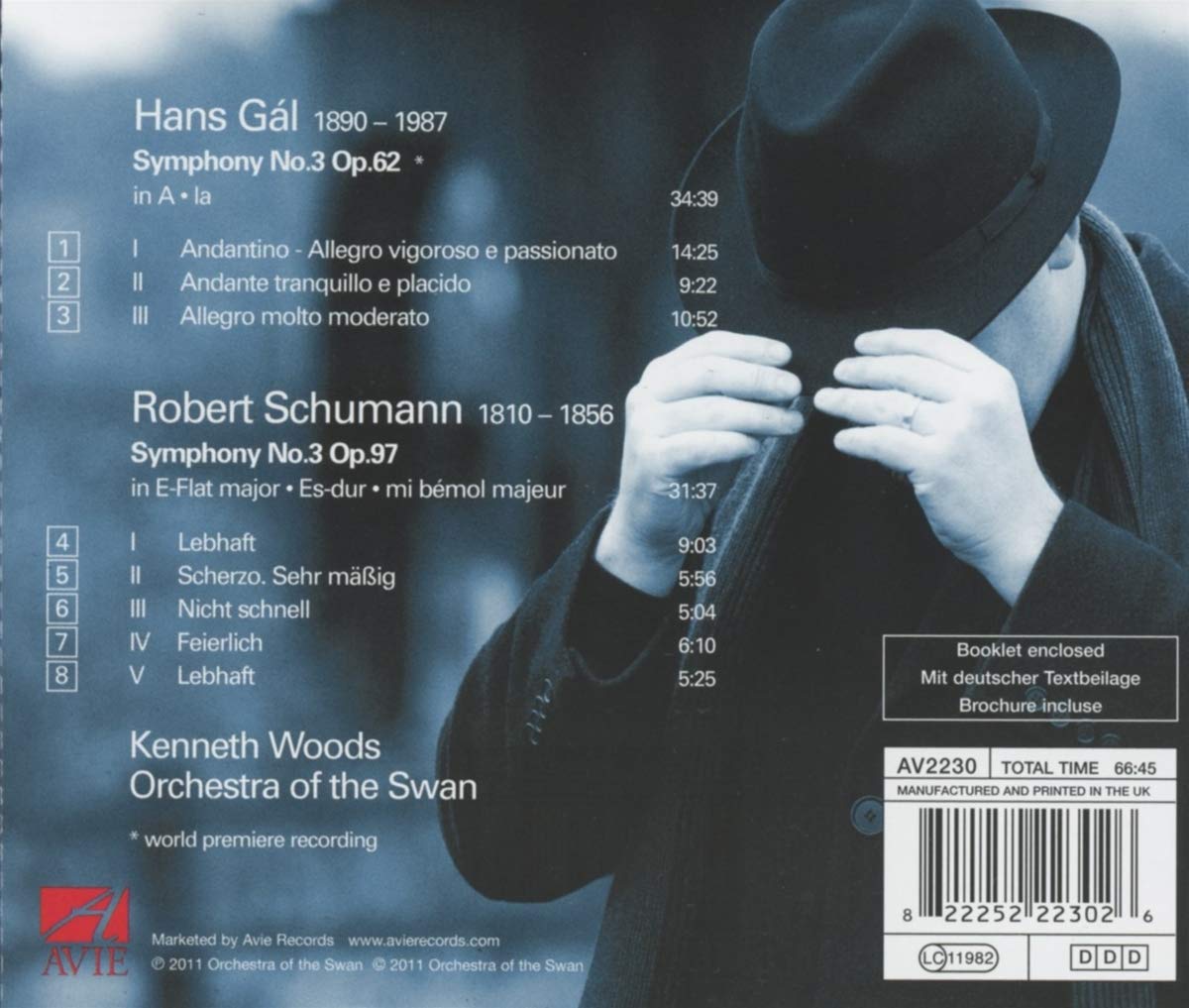 GAL: Symphony No. 3; SCHUMANN: Symphony No. 3 "Rhenish" - Kenneth Woods, Orchestra of the Swan