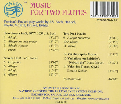 Music for Two Flutes: Preston's Pocket