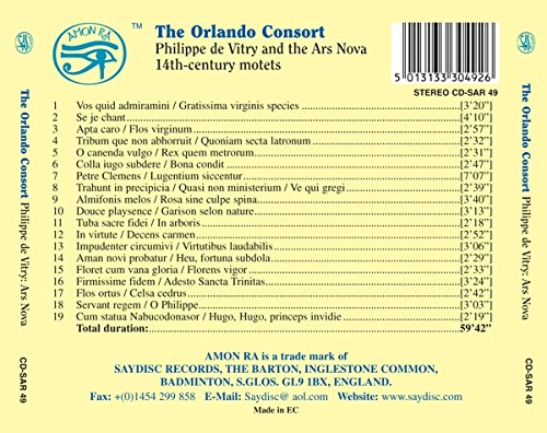 Phillippe de Vitry and Ars Nova: 14th Century Motets - The Orlando Consort