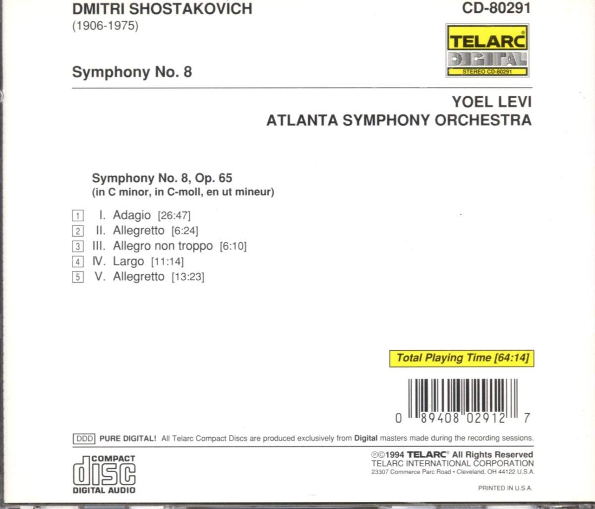 SHOSTAKOVICH: SYMPHONY NO. 8 - Yoel Levi, Atlanta Symphony Orchestra