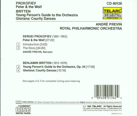 PROKOFIEV: PETER AND THE WOLF; BRITTEN: YOUNG PERSON'S GUIDE TO THE ORCHESTRA - Andre Previn, Royal Philharmonic