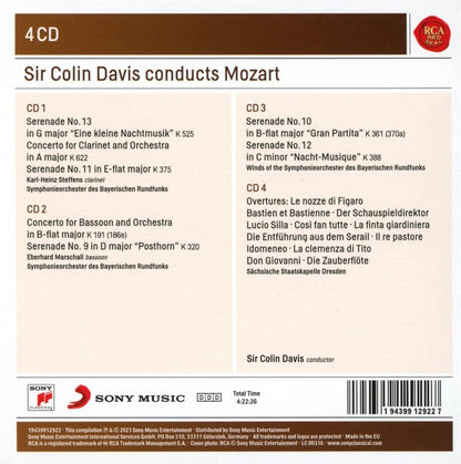 MOZART: SERENADES & OVERTURES - Colin Davis, Bavarian Radio Symphony Orchestra (4 CDs)