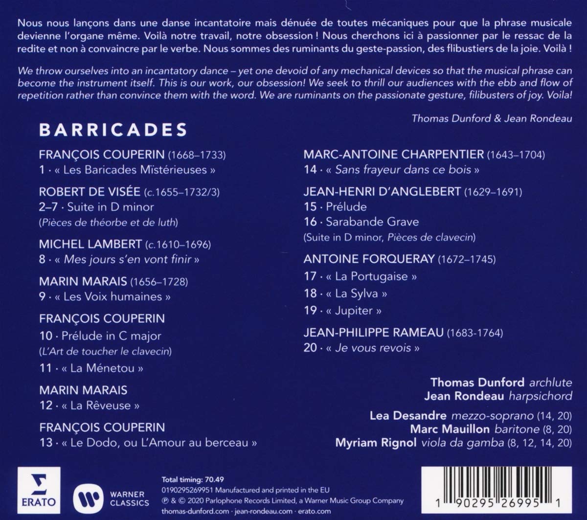 BARRICADES - THOMAS DONFORD, JEAN RONDEAU