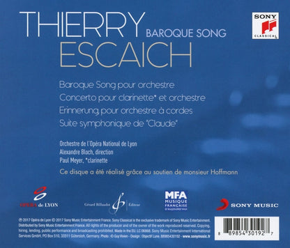 ESCAICH: BAROQUE SONG, CLARINET CONCERTO