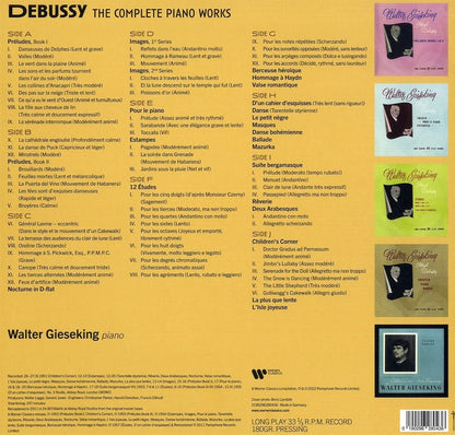 DEBUSSY: THE COMPLETE PIANO MUSIC - WALTER GIESEKING (5 DELUXE LPS)