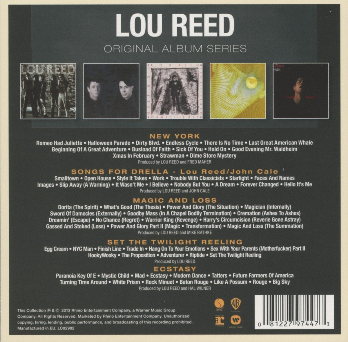 LOU REED: Original Album Series (5 CDs)