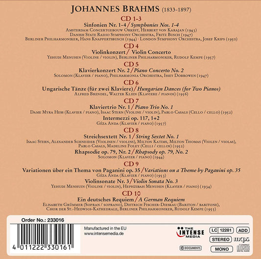 BRAHMS: A PORTRAIT (10 CDS)