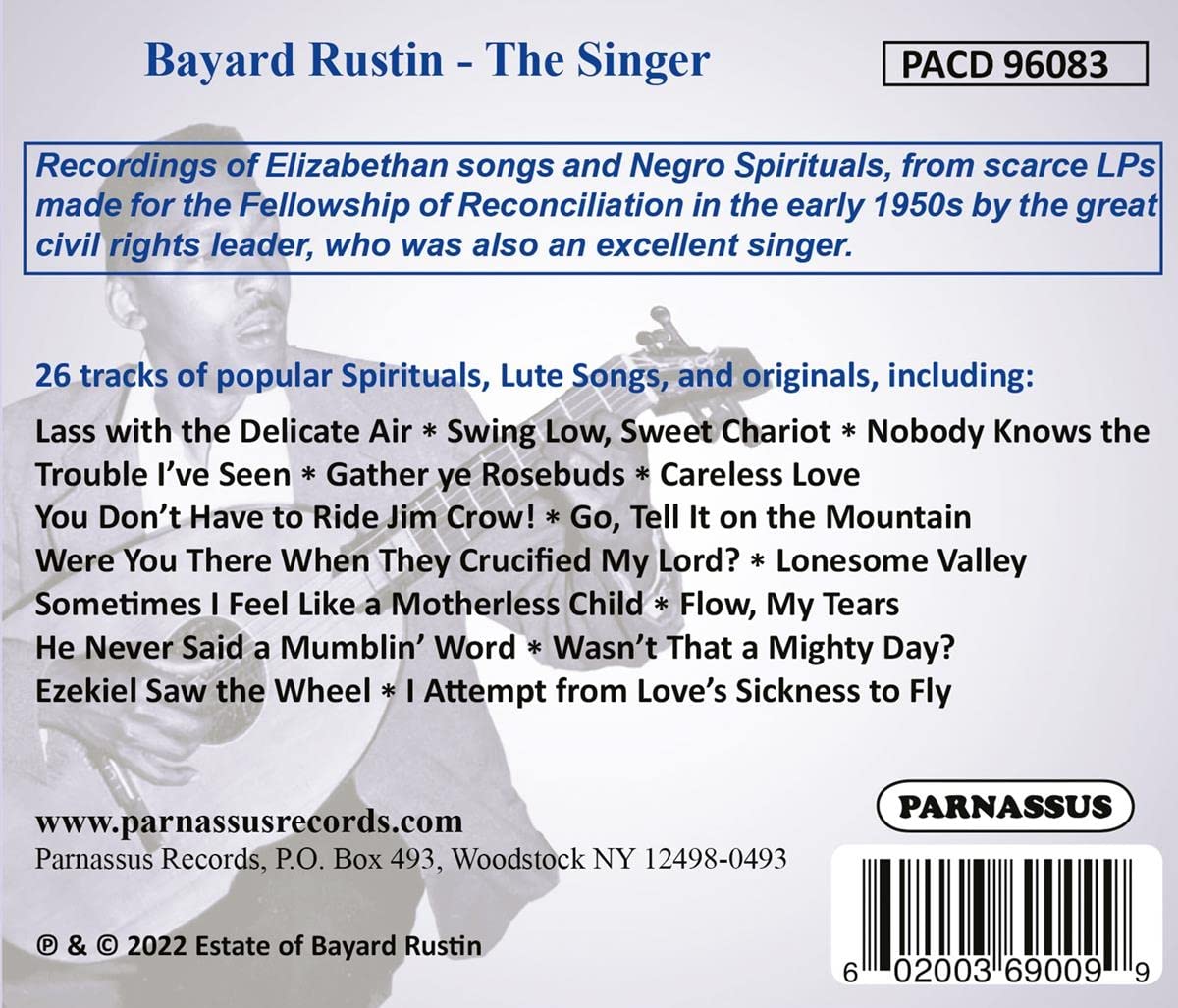 Bayard Rustin - The Singer (Spirituals, Lute Songs and More) - Digital Download