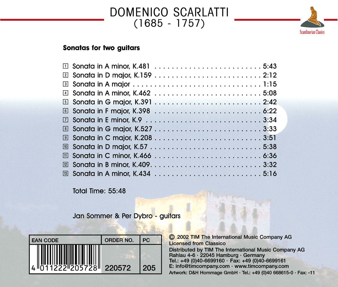 SCARLATTI, D: SONATAS FOR TWO GUITARS - Jan Sommer, Per Dybro