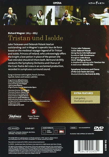 WAGNER: Tristan and Isolde - Symphony Orchestra and Chorus of the Gran Teatre del Liceu, Bertrand de Billy (3 DVD)