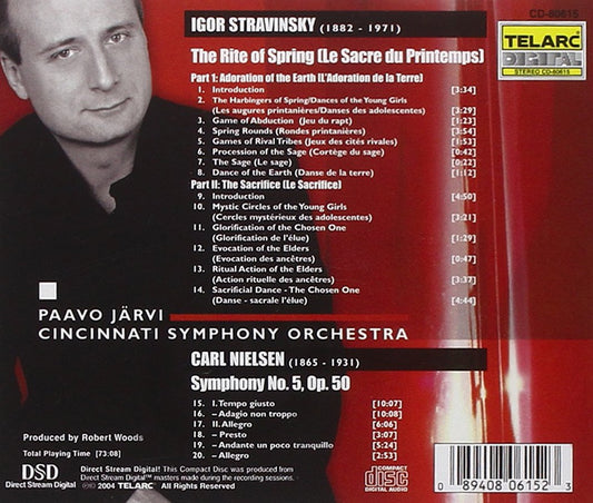 STRAVINSKY: THE RITE OF SPRING; NIELSEN: SYMPHONY NO. 5, OP.50 - Paavo Jarvi, Cincinnati Symphony Orchestra