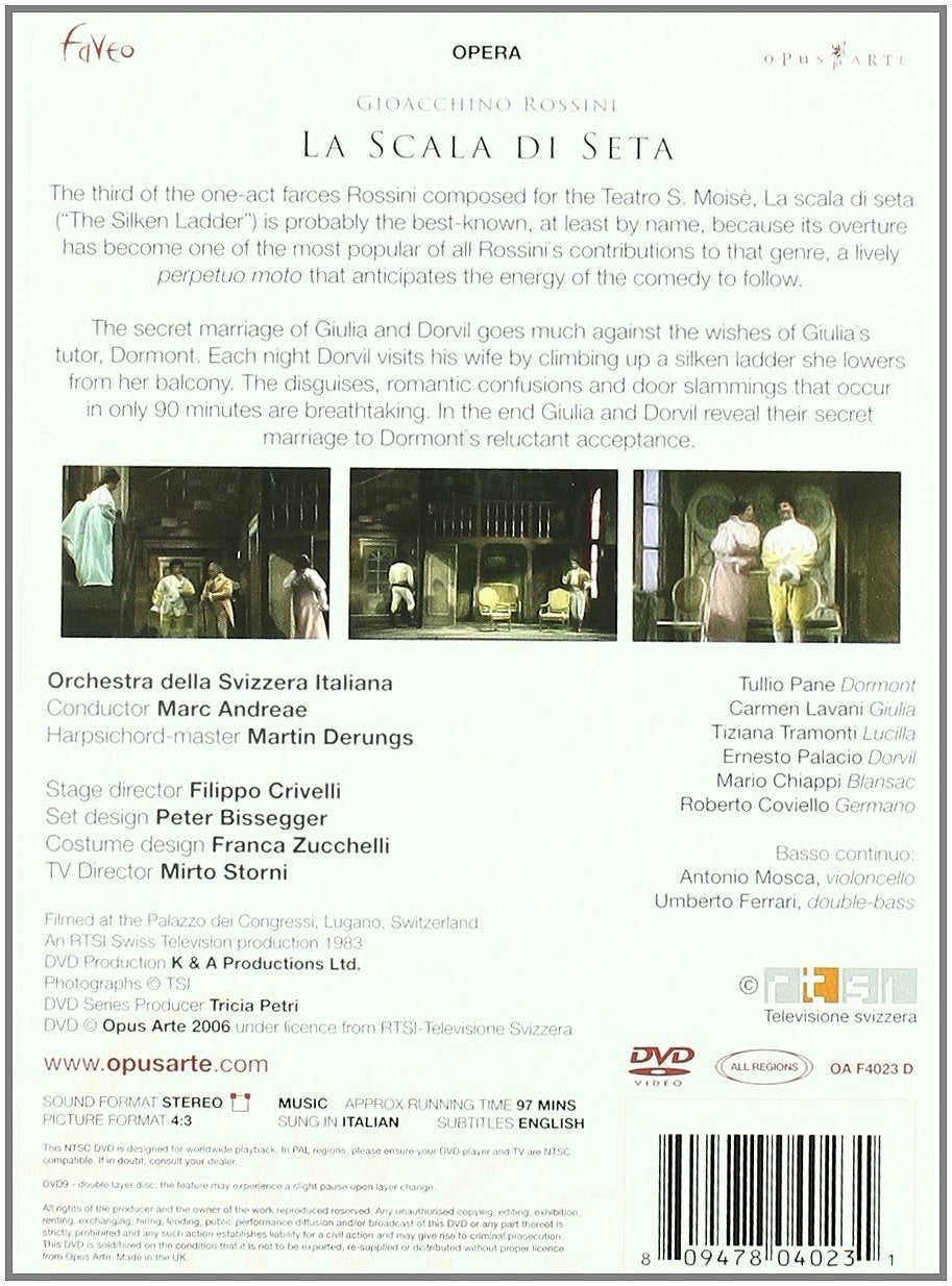 ROSSINI: La Scala di Seta - Orchestra della Svizzera Italiana; Marc Andreae (DVD)