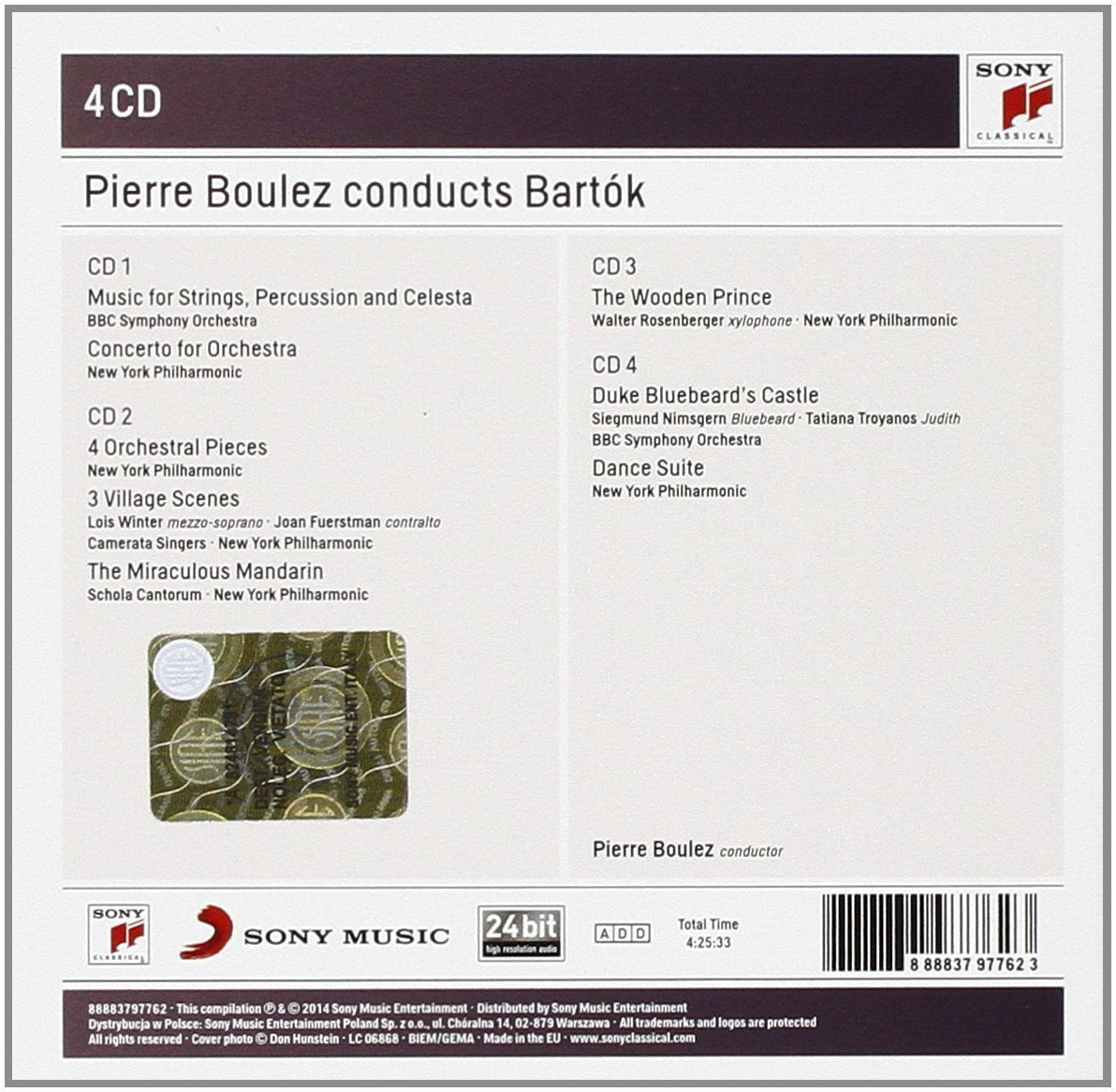 CD］Boulez Conducts Bartok Boulez, Bartók, New York Philharmonic