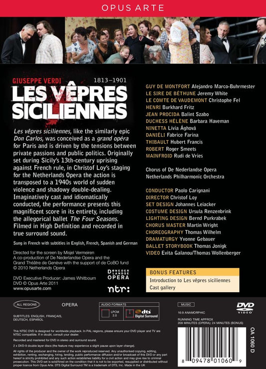 VERDI: Les Vepres Siciliennes - Netherlands Opera (2 DVD)