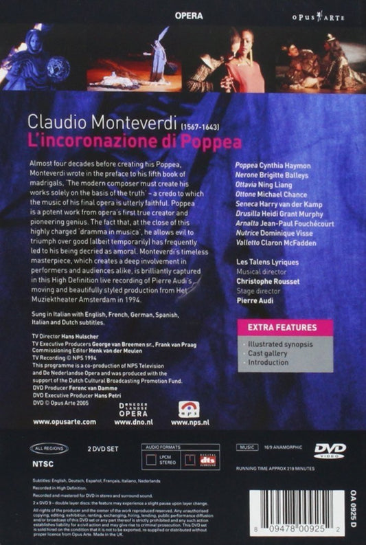 MONTEVERDI:  L'Incoronazione di Poppea - De Nederlandse Opera (2 DVDs)