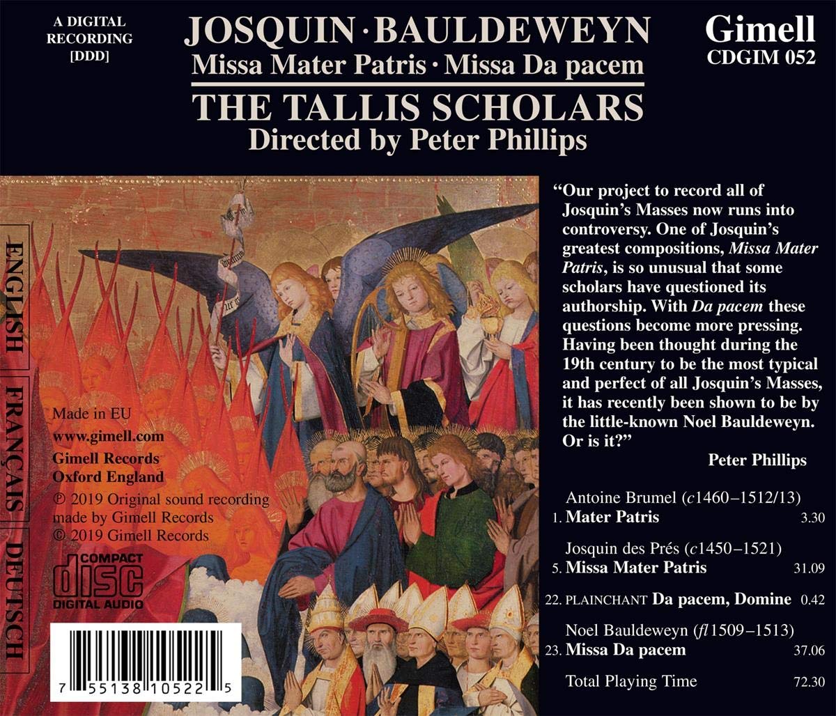 Josquin: Missa Mater Patris; Bauldeweyn: Missa Da Pacem - Tallis Scholars