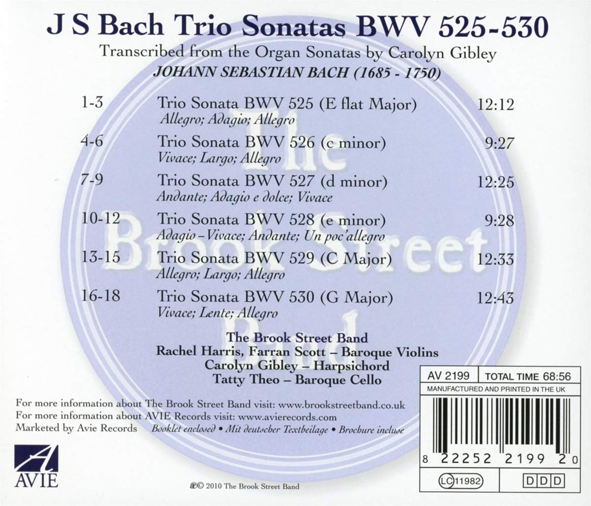 Bach: Trio Sonatas - Brook Street Band