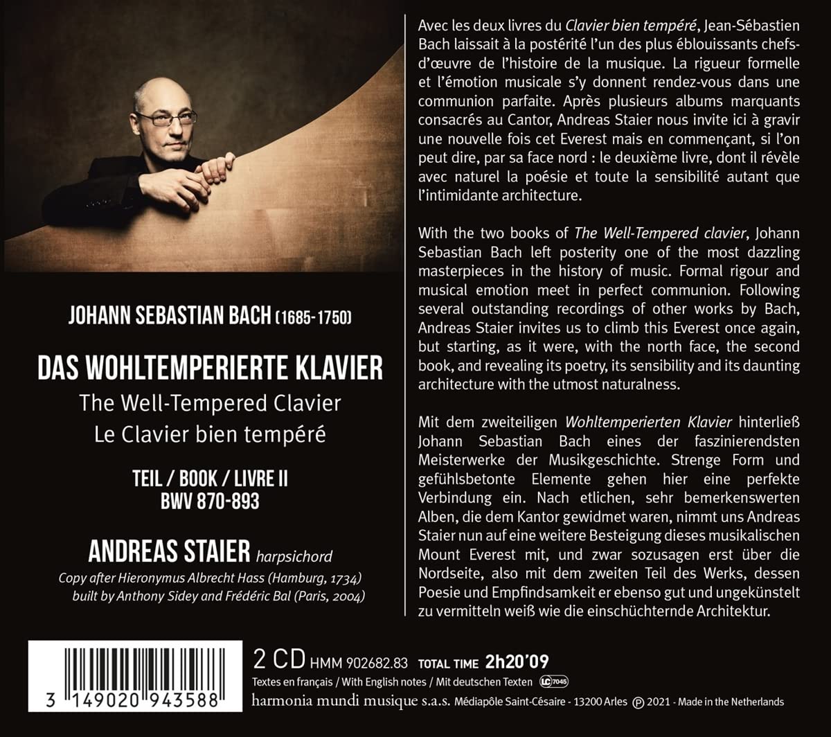 Bach: The Well-Tempered Clavier, Book 2 - Andreas Staier (2 CDs)