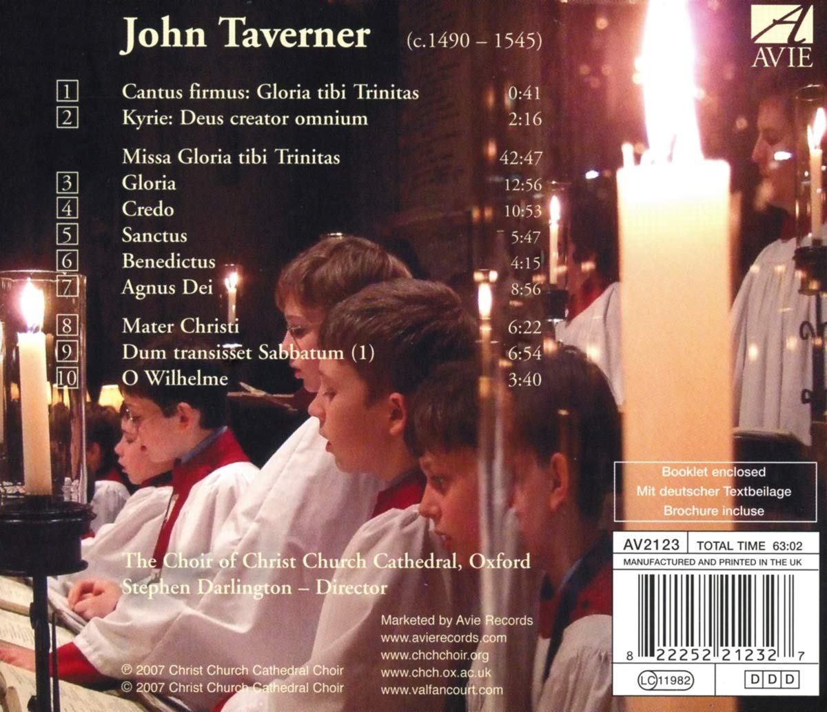 Taverner: Missa Gloria Tibi Trintas - Christ Church Cathedral Choir, Stephen Darlington