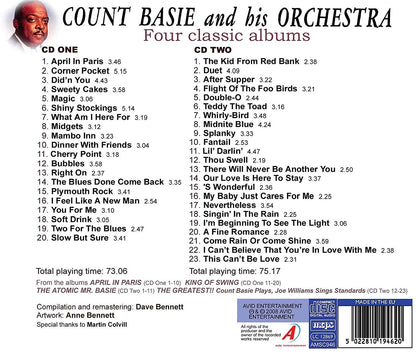 COUNT BASIE: FOUR CLASSIC ALBUMS (APRIL IN PARIS / KING OF SWING / THE ATOMIC MR.BASIE / THE GREATEST! - COUNT BASIE PLAYS, JOE WILLIAMS SINGS STANDARDS) (2CD)