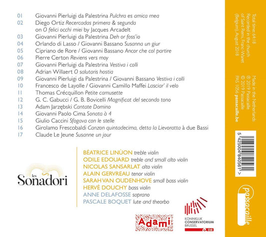 Cantate Violini! Florid Early Baroque Songs and Polyphony - Delafosse, Boquet, Les Sonadoris