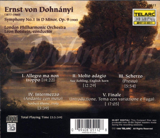 DOHNANYI: SYMPHONY NO. 1 - Botstein, London Philharmonic