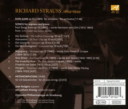 STRAUSS, R: Don Juan; Metamorphosen; Lieder - Jan Latham-Koenig, Joan Rodgers, Strasbourg Philharmonic Orchestra