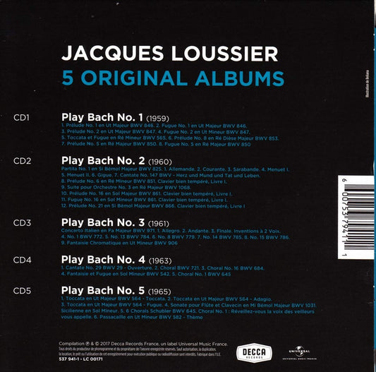 JACQUES LOUSSIER: 5 ORIGINAL ALBUMS (5 CDs)