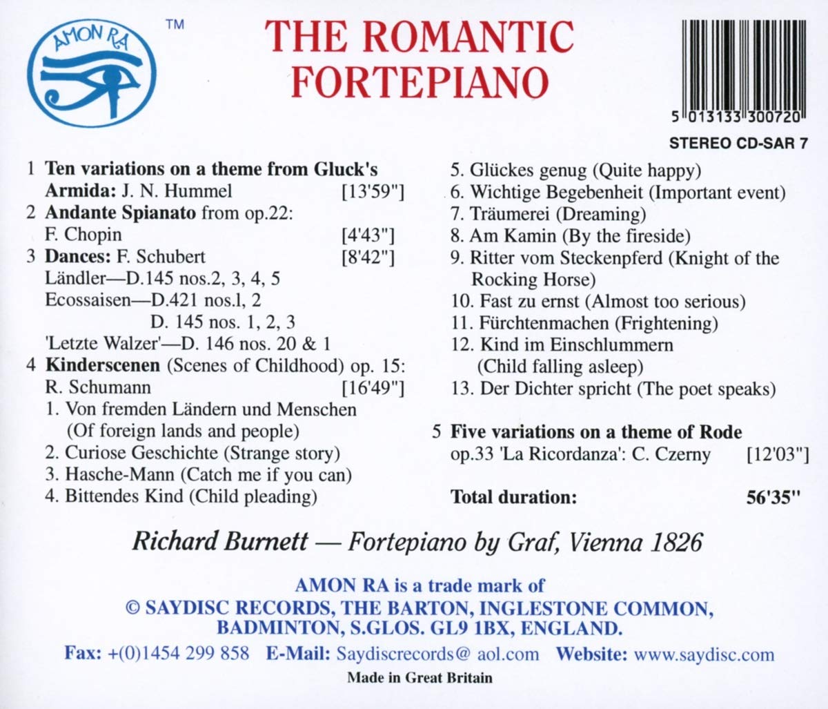 The Romantic Fortepiano - Richard Burnett