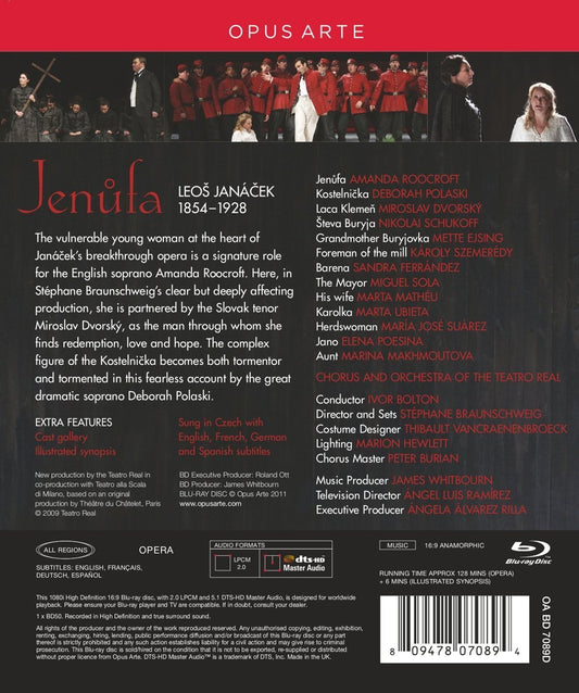 JANACEK: Jenufa - Ivor Bolton, Teatro Real, Madrid (VHS)