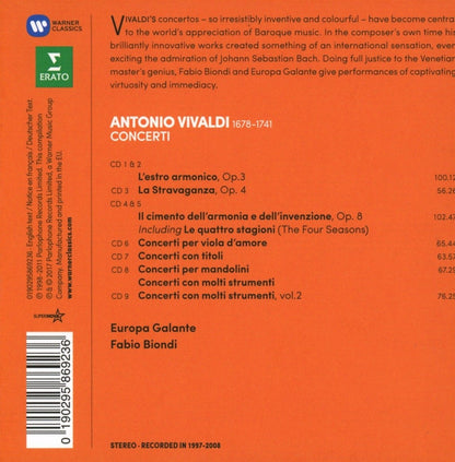 VIVALDI: CONCERTI - EUROPA GALANTE, FABIO BIONDI (9 CDS)