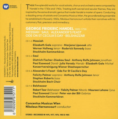 Handel: Oratorios - Harnoncourt, Concentus Musicus Wien (9 CDs)