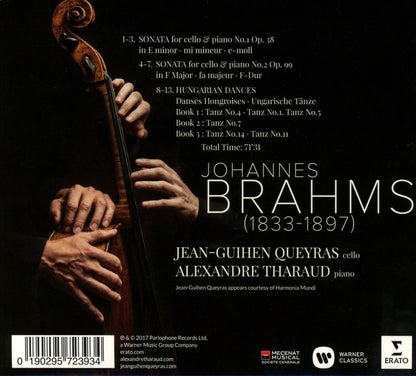 Brahms: Sonatas; Hungarian Dances - Alexandre Tharaud, Jean-Guihen Queyras