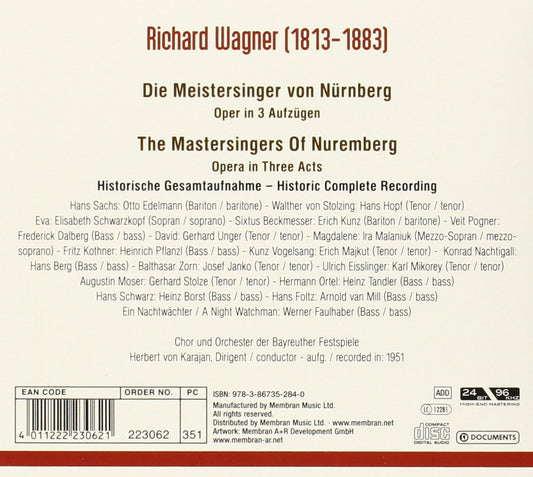 WAGNER: DIE MEISTERSINGER VON NURNBERG (4 CDS)