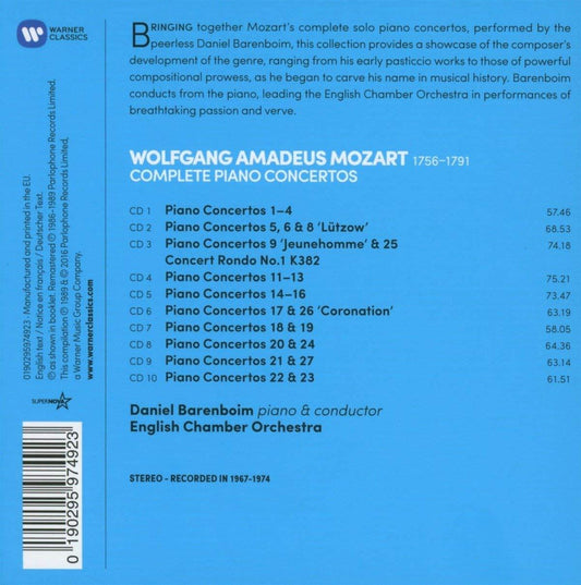 Mozart: The Complete Piano Concertos - Daniel Barenboim (10 CDs)