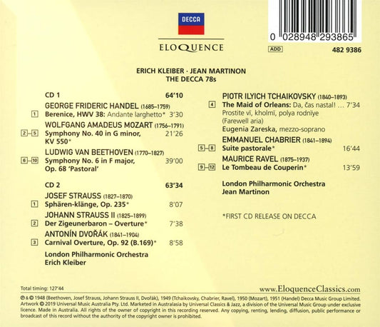 ERICH KLEIBER, JEAN MARTINON: THE DECCA 78S (2 CDS)