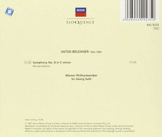 BRUCKNER: Symphony No 8 - Solti, Wiener Philharmoniker
