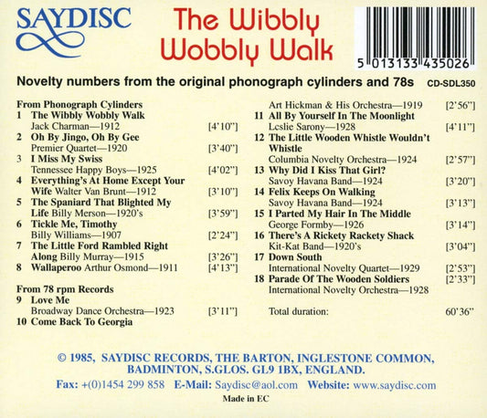 The Wibbly Wobbly Walk: Novelty Numbers from Original Photograph Cylinders and 78s
