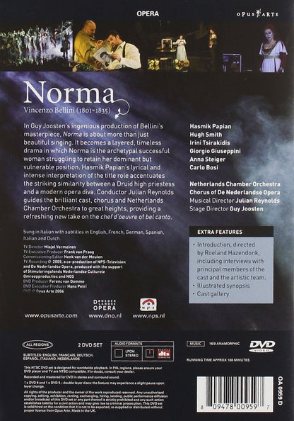 BELLINI: Norma - Netherlands Chamber Orchestra & Chorus of De Nederlandse Opera, Julian Reynolds (2 DVDs)