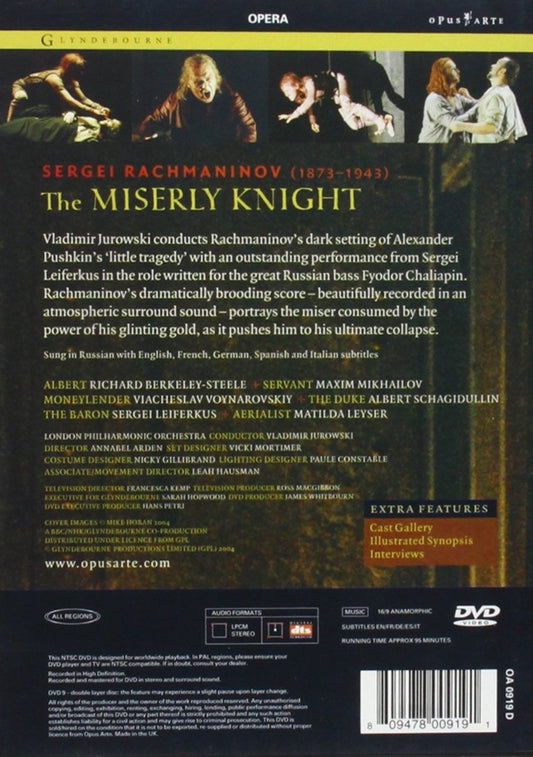 RACHMANINOV: The Miserly Knight - Leiferkus, Jurowski, Glyndebourne (DVD)