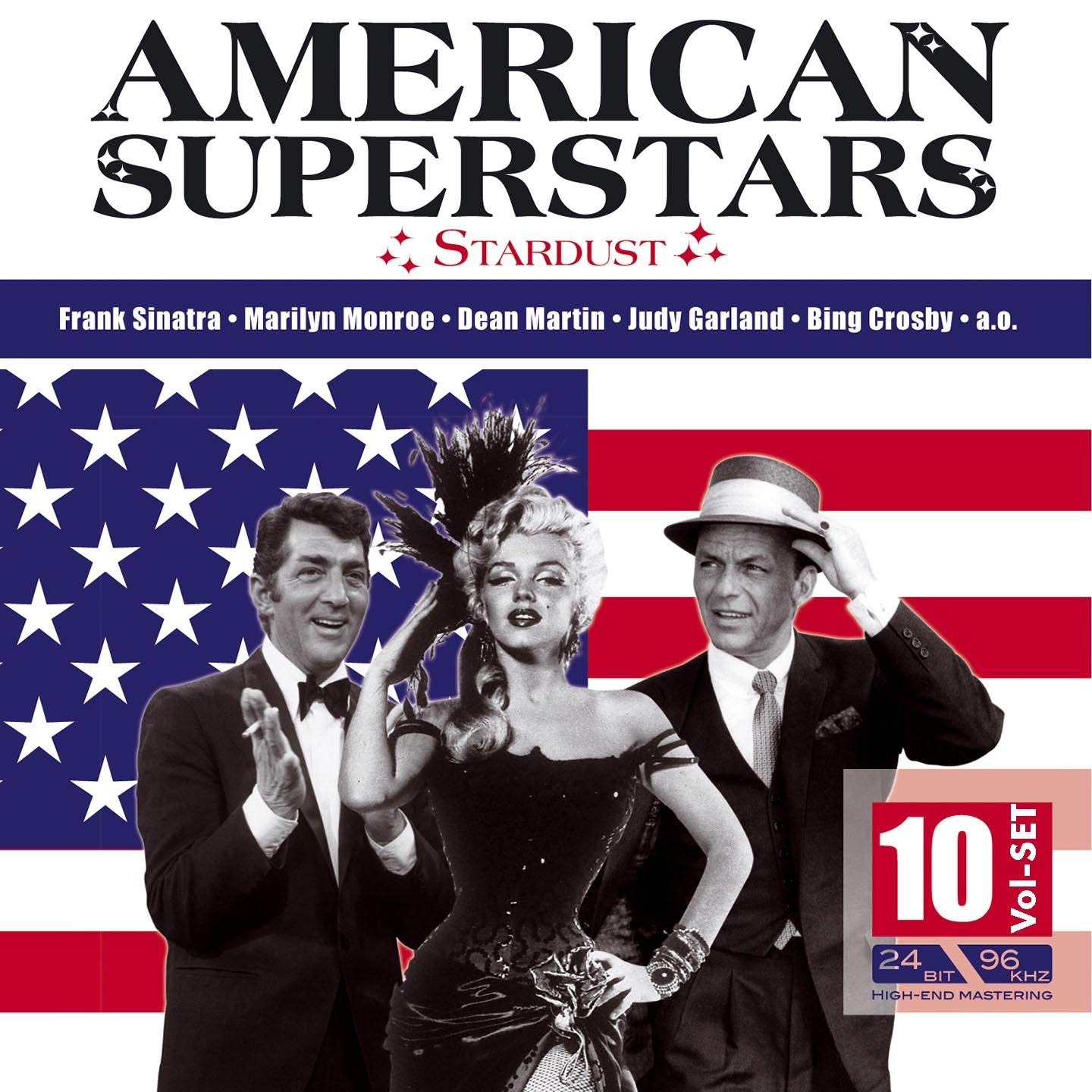 American Superstars - Frank Sinatra, Dean Martin, Ray Charles, Marilyn Monroe, B.B. King, Mel Torme, Judy Garland, Perry Como, Doris Day, Bing Crosby (10 CDs)