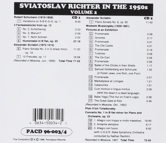RICHTER IN THE 1950'S - VOLUME 2 (2 CDS)
